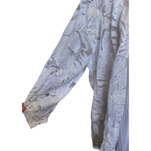 Notations 2 Piece Set Size 3X White Rayon/Poly Lace Top & Tank - Picture 4 of 10